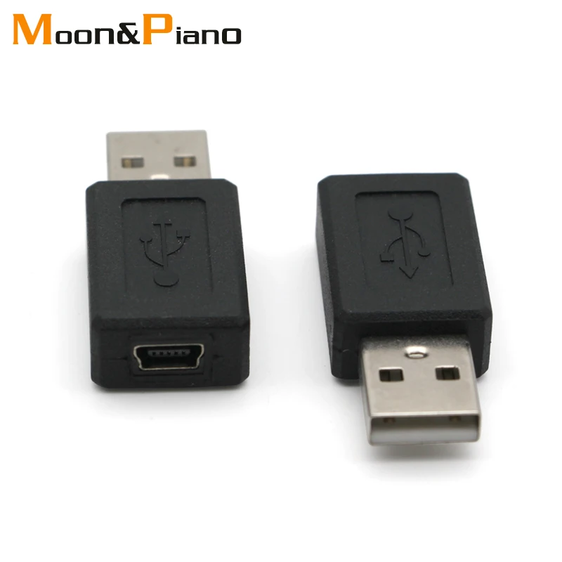 USB to Mini USB Connectors Male to Female USB 2.0 Adapter PC Computer Cables High Quality Lightweight  Black Color usb Converter