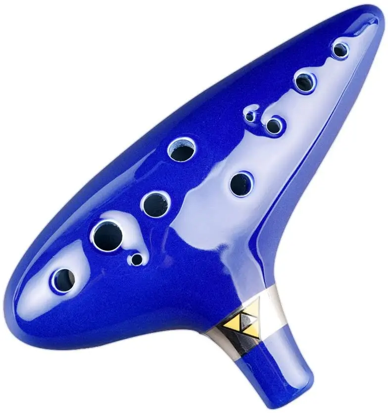 Ocarina Instrument 12 Hole - Ocarina Zelda Alto C with Songbook Bag Rope - Gift for Children Beginners Zelda Fans