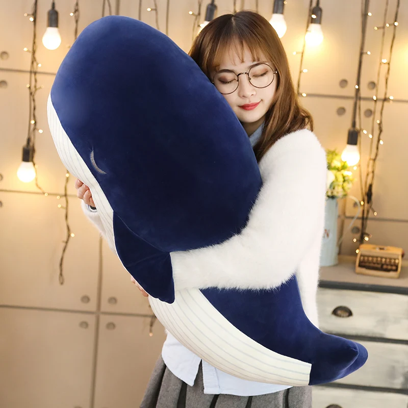 25/45/65cm Super Soft Plush Toy Sea Animal Big Blue Whale Soft Toy Pillow Stuffed Animal Baby Children\'s Birthday gift