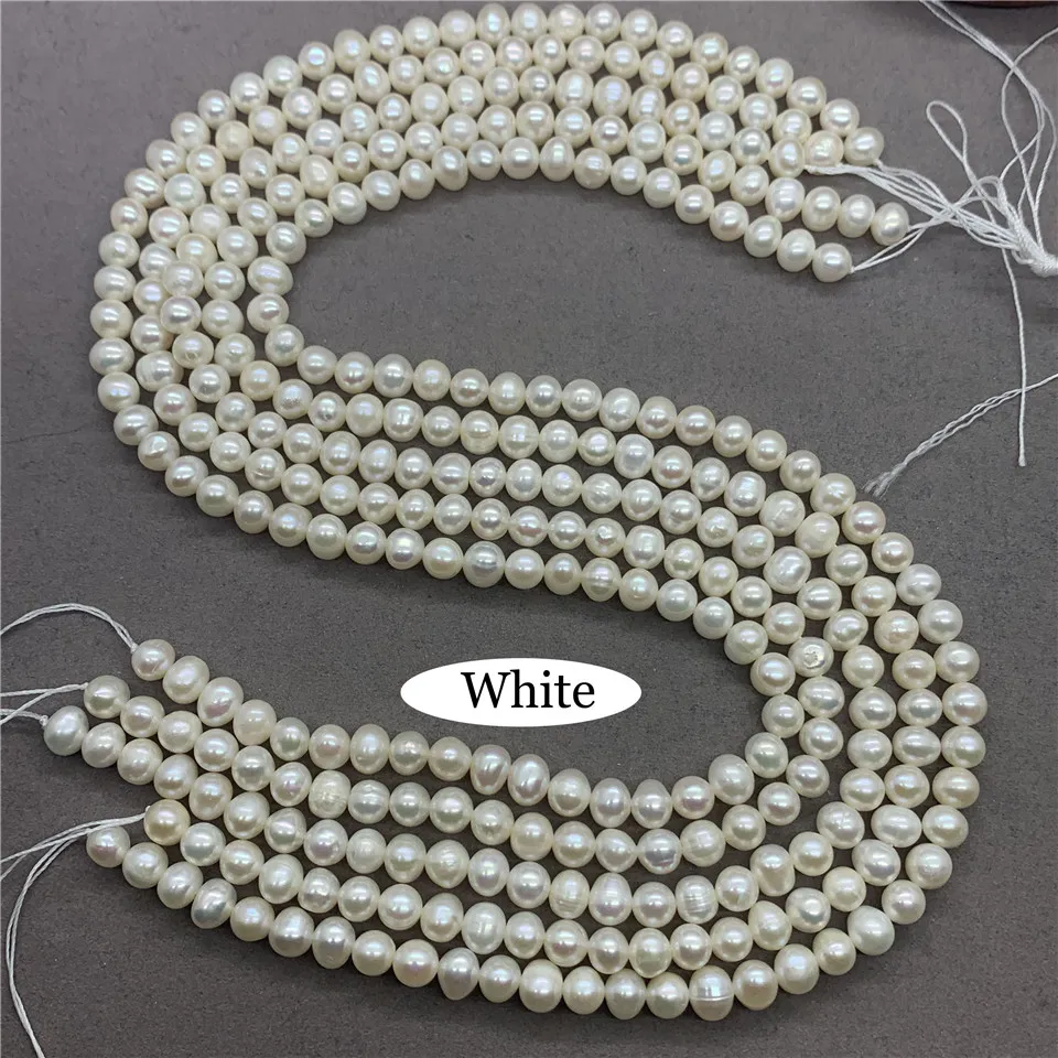 AA Freshwater Accidental Pearl Round Loose 9 Size 3 Colors Pearl Diy for Jewelry