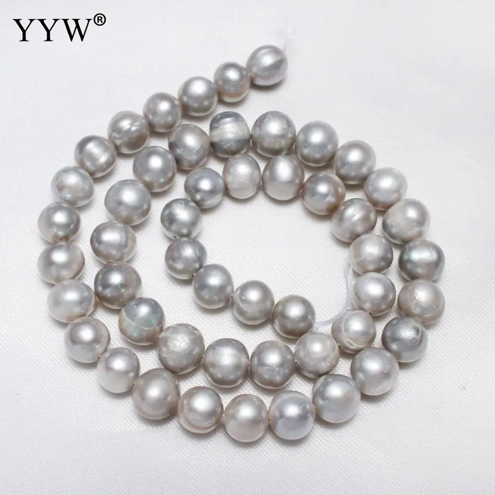 AA Natural Potato Shape Freshwater Pearl Beads For Jewelry Making Diy Bracelet Necklace 8-9mm Gray Cultured Pearls 14.6\