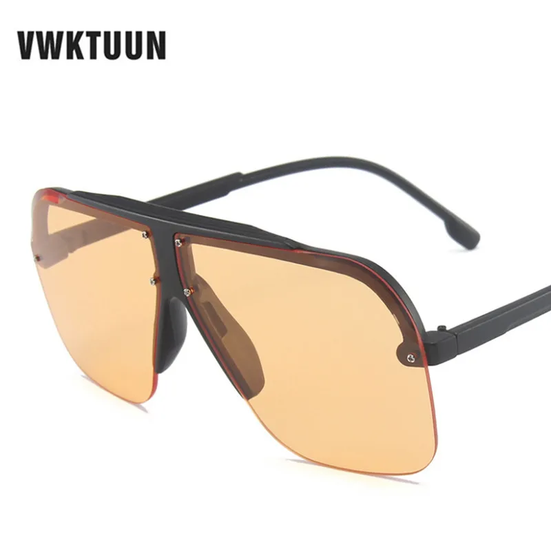 

VWKTUUN Overszied Sunglasses Men Colorful Lens Glasses Men UV400 Driving Driver Shades Pilot Square Sun glasses Outdoor Eyewear