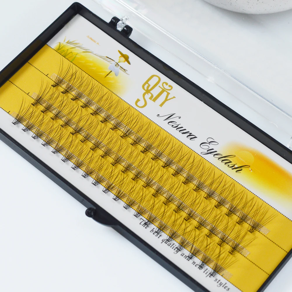 1 Box/60 Bunches Mink Eyelashes Natural 3D Russian Individual Eyelash extension 10D Eyelash cluster Makeup Tool Lashes Wholesale