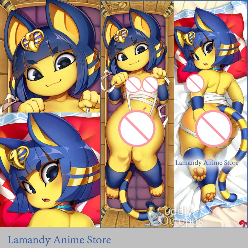 

Dakimakura Anime Ankha Animal Crossing Double Sided Print Pillowcase Life Size Body Pillow Cover