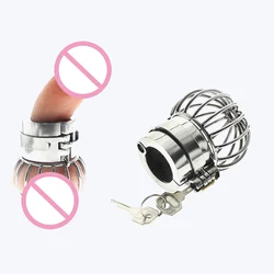 Stainless Steel Dick Stealth Lock Heavy Scrotum Pendant Ball Stretcher Scrotum Testicle Chastity Lock Cock Cage Ring Penis Ring