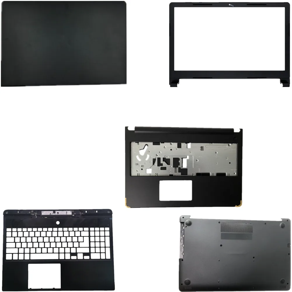 Teclado do portátil lcd capa traseira superior caso inferior do escudo para dell inspiron 5100 preto