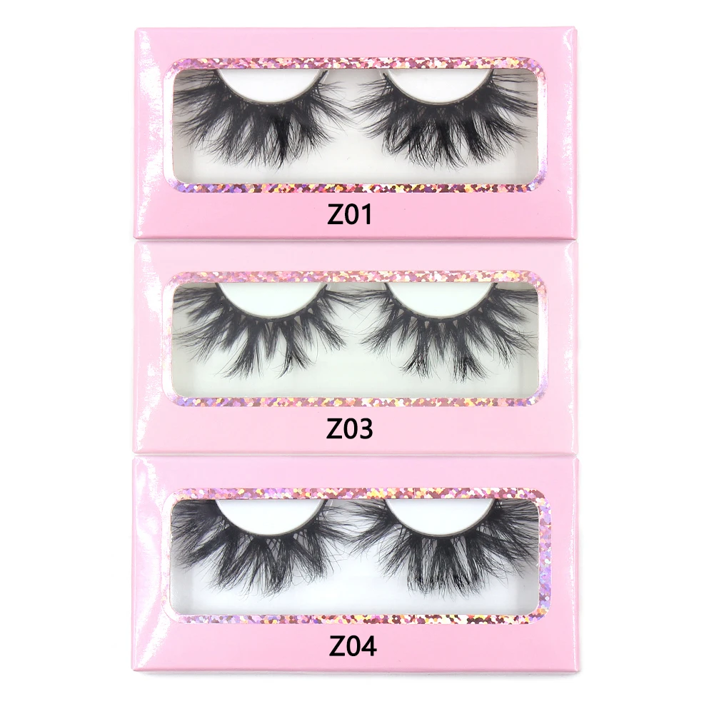 FOXESJI Mink Lashes Eyelashes Cross Thick Fluffy Dramatic 3D Mink Eye Lashes High Volume Soft Natural False Eyelashes Eyelash