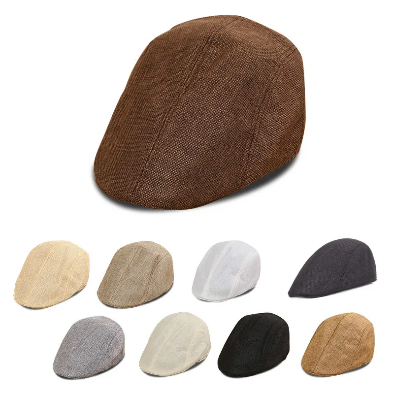 2020 Men Beret Vintage Herringbone Gatsby Tweed Peaky Blinders Hat  Beret Hat Spring Flat Peaked Beret Hats