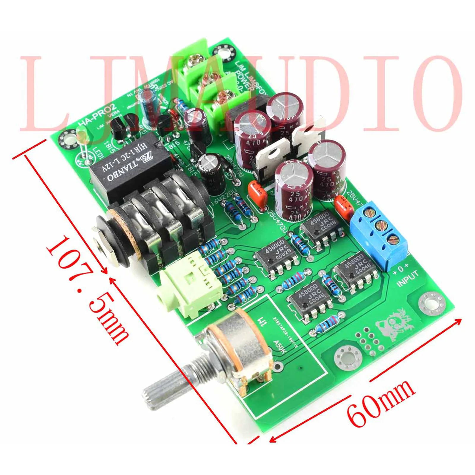 HA-PRO2 Professional Edition Ultra Low Noise Low Distortion Headphone Amplifier Finshed Board with AP Test