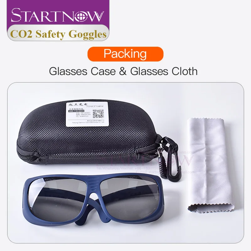 Startnow Laser Protection Goggles OD4+ 10.6um CE CO2 Cutting Marking Machine Parts Protective Eyewear Shield Safety Glasses