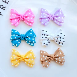 12Pcs/Lot New Mini Cute Mixed Cartoon Bow Flatback Resin Kawaii Scrapbooking Embellishments Diy Accessories