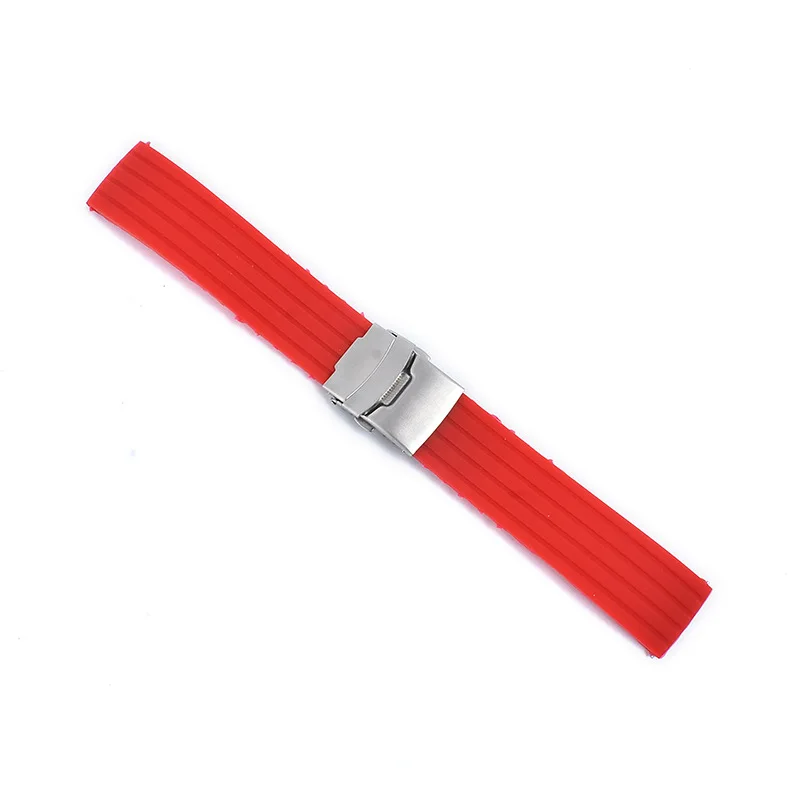 18mm 20mm 22mm 24mm Quick Release Korn Silikon Uhrenarmband für Universal Uhrenarmband Sport Wasserdichtes Gummi-Uhrenarmband – Detail 8