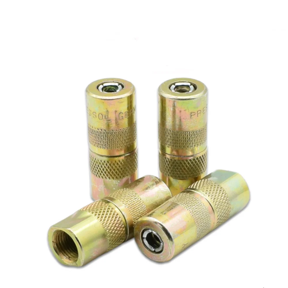 4 Pcs Excavator 4 Jaws Type Pressure Grease Gun Nipple Connector Coupler