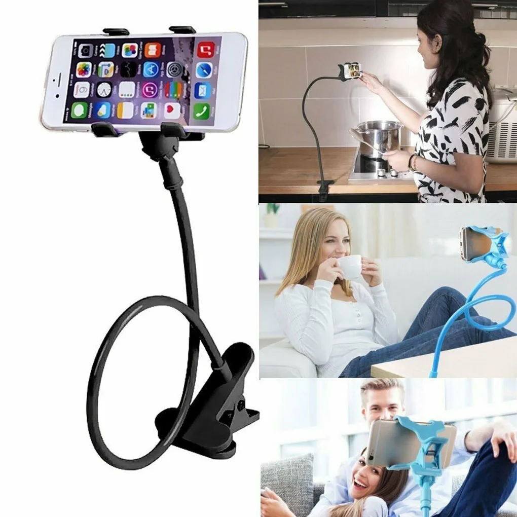 Phone Clip Holder Portable Detachable Universal Adjustable Neck Household Table Headboard Bracket Accessories