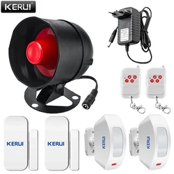 KERUI Alarm Siren Home Security System Cheap Upgraded Standalone Wireless 110db Burglar Alarm DIY Door Sensor Infrared Detector