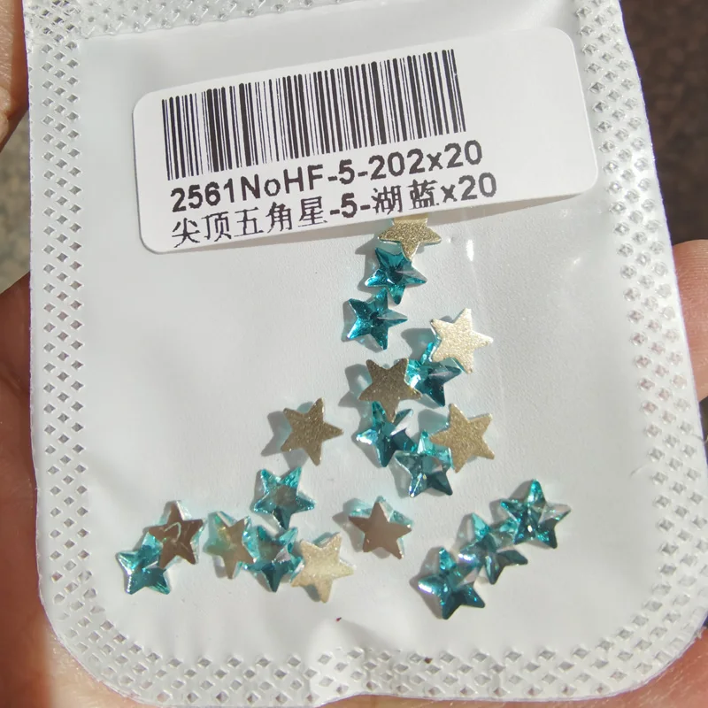 100pcs Nail Art Rhinestones Adhesive Strass Flatback Star Glass Glue On Clothes Stones For Nail Crafts Dancing Dress Decoration