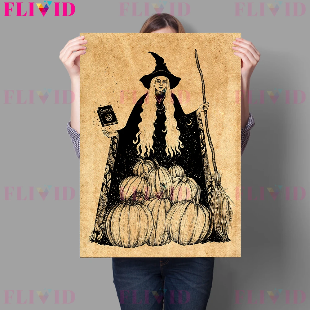 Sun And Moon Sacred Art Prints Witch And Hell Eye Poster And Prints Decoration For Living Room Canvas Painting Unframed