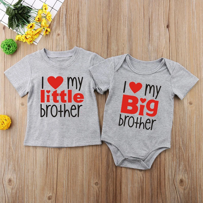 Matching Shirts Sibling Shirts I Love My Big Brother Little Brother Matching Sibling Shirts Brother T-shirt Baby Shower Gifts