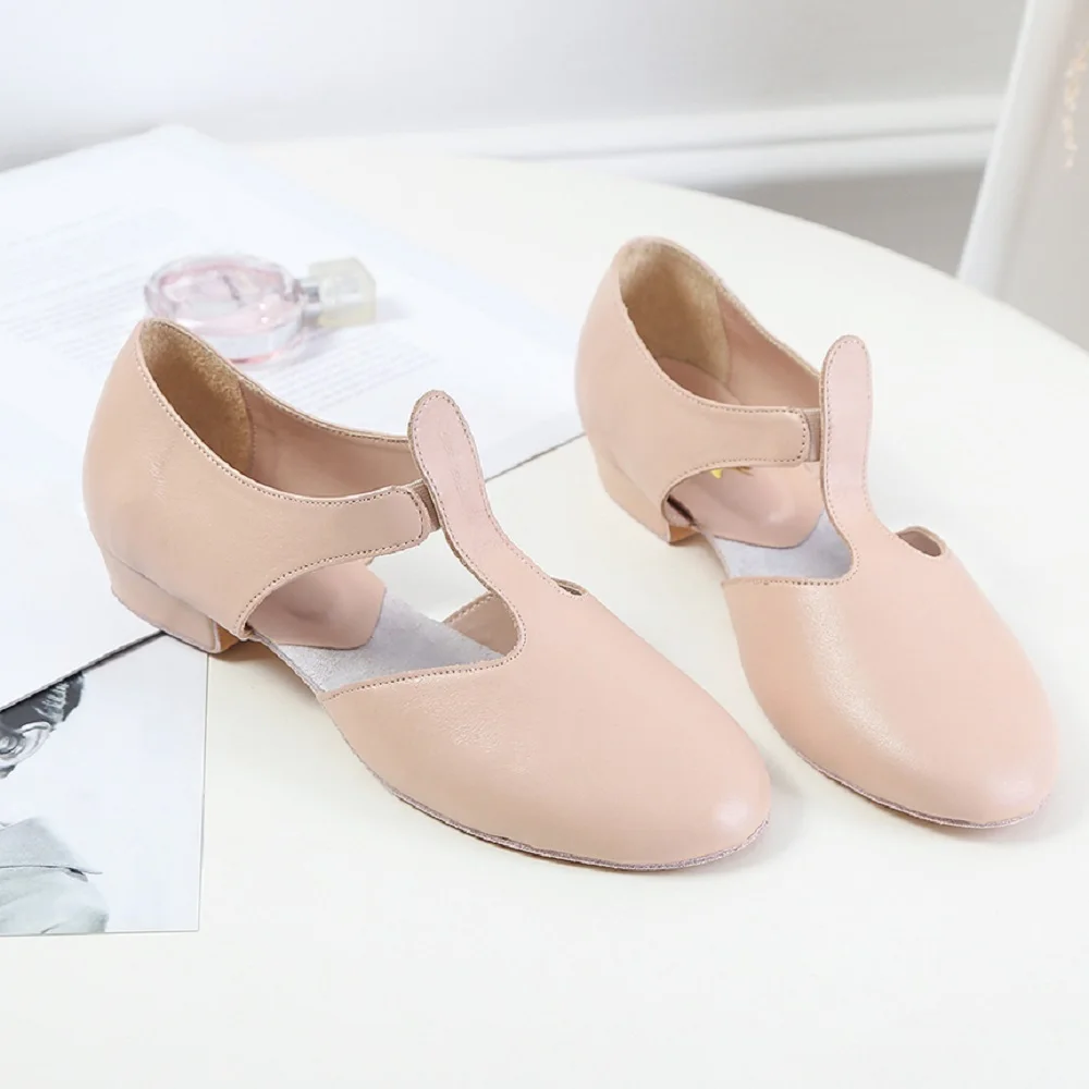 Genuine Leather Stretch Jazz Dance Shoes Women Ballet Lyrical Dancing Teachers's Excercise Dancing Pumps ALS023