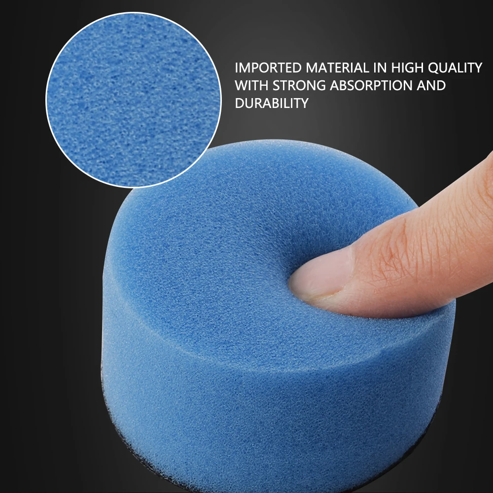 SPTA 2 inch(50mm) Sponge Polishing Pad Flat Buffing Pad Sponge Kit Hook Loop Polishing Car Waxing Pad Beauty Car Polishing