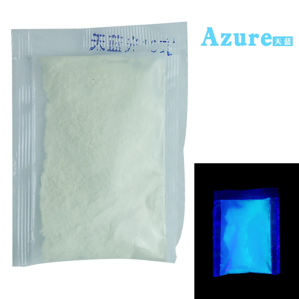 Azure Color Glow in the Dark Fluorescent Powder Shining for DIY Nail Home Party Decoration 10g Phosphor Pigment Luminous Powder