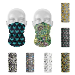 Nova moda 3d impresso rosto bandana homens mulheres headscarf esportes ao ar livre hip-hop dustproof hijab lenço headband elástico