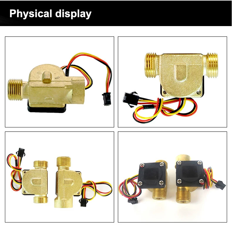 1/2 "wasser Flow Sensor Messing 1,75 MPa Halle Sensor Turbine Puls Durchflussmesser DC5 ~ 18V Verwendet Für Wasser heizungen Wasser Spender – Detail 6