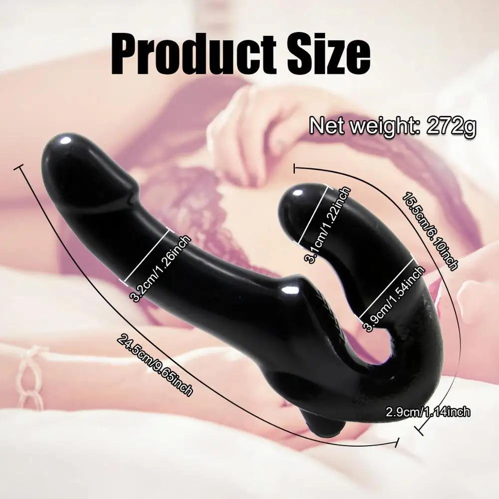 Strapless Strap-on Dildo Vibrator for Couples Strapon For Lesiban Wireless Remote Control Double-heads Vibrator Adult Sex Toys