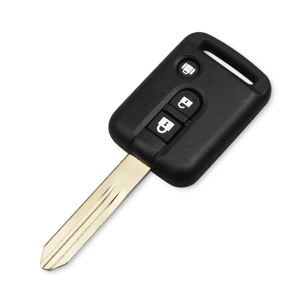 KEYYOU-carcasa de llave remota de 2 botones para coche, funda Fob para Nissan Qashqai primera Micra Navara Almera Note Sunny NV200 Patrol 350Z