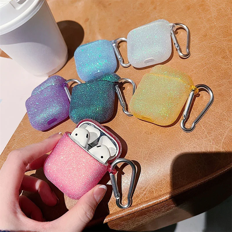 Funda de lujo con purpurina de diamante para Apple AirPods 3, funda de TPU para auriculares para airpods 1, 2, 3 Pro 2, caja de carga para auriculares