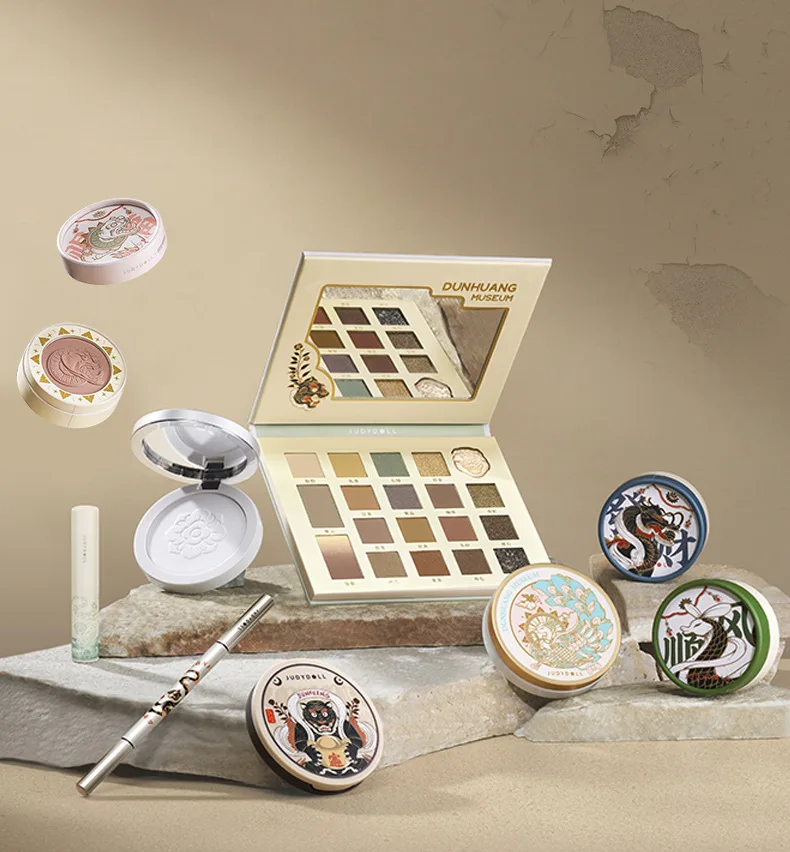 Judydoll 20 Colors Dunhuang Museum Beast White Tiger Eyeshadow Palette Chinese Traditional Mural Matte Eye Makeup Cosmetic