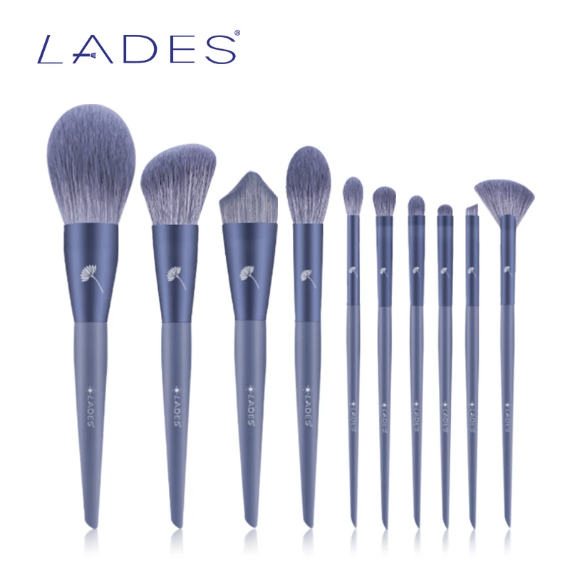 LADES 10PCS Makeup Brushes Sets Powder Sculpting Foundation Eyeshadow Blush Make up Brush Beauty Tool With Pouch