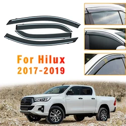 Car Sunny Visor For Toyota Hilux 2017 2018 Window Wind Deflectors Window Rain Guard Car Styling Accessories