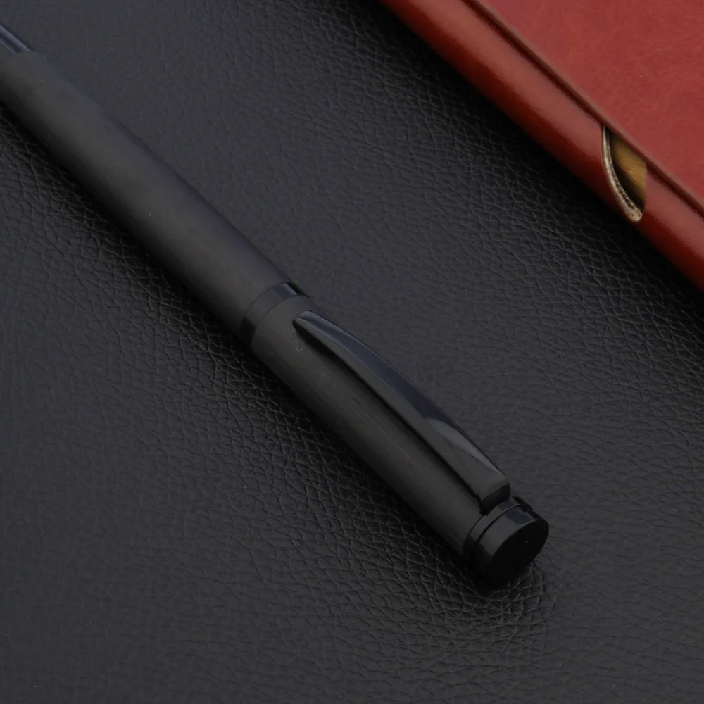 luxury High quality 009 Brushed signature roller ball pen Frosted BLACK Stationery Office school supplies ball point ink pen NEW