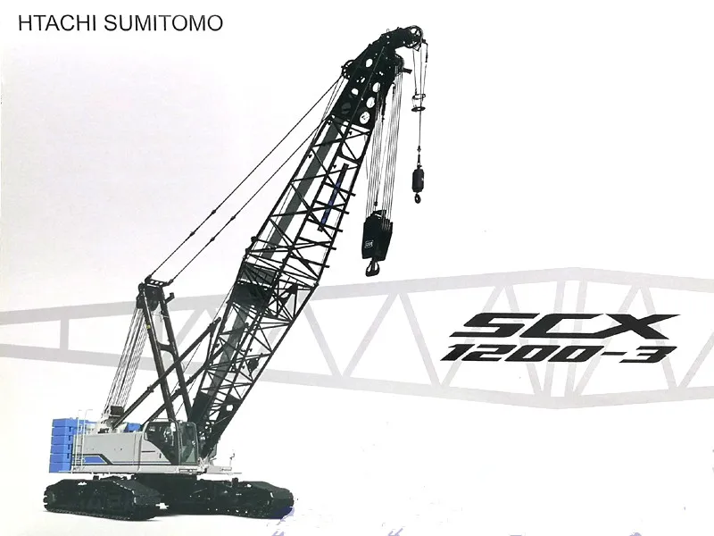 Collectible Diecast Model Gift 1:50 Scale HITACHI SUMITOMO SCX1200-3 Crawler Crane Tower Engineering Machinery Alloy Toy Model