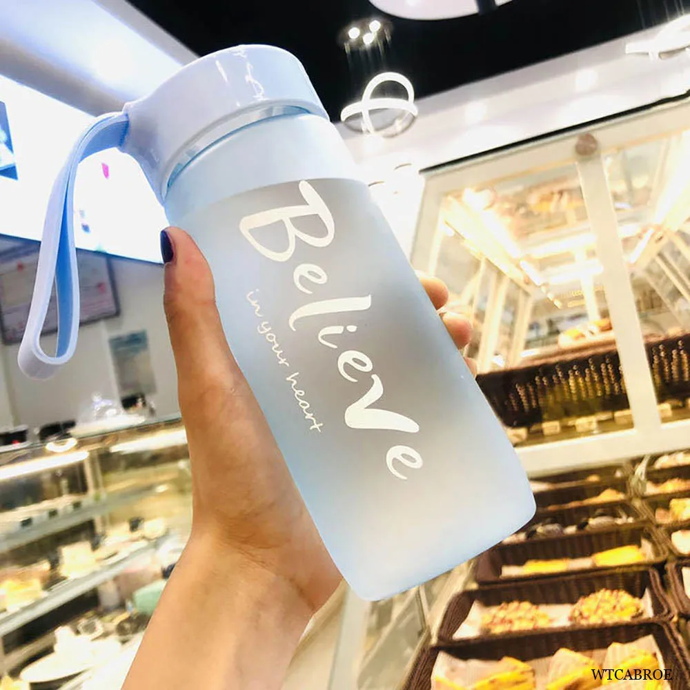 Water Jug 500ml Sports Square Bottled Drinking Drink Bottle 600ml  Creative Frosted Outdoor Milk Fruit infuser My Water Bottles