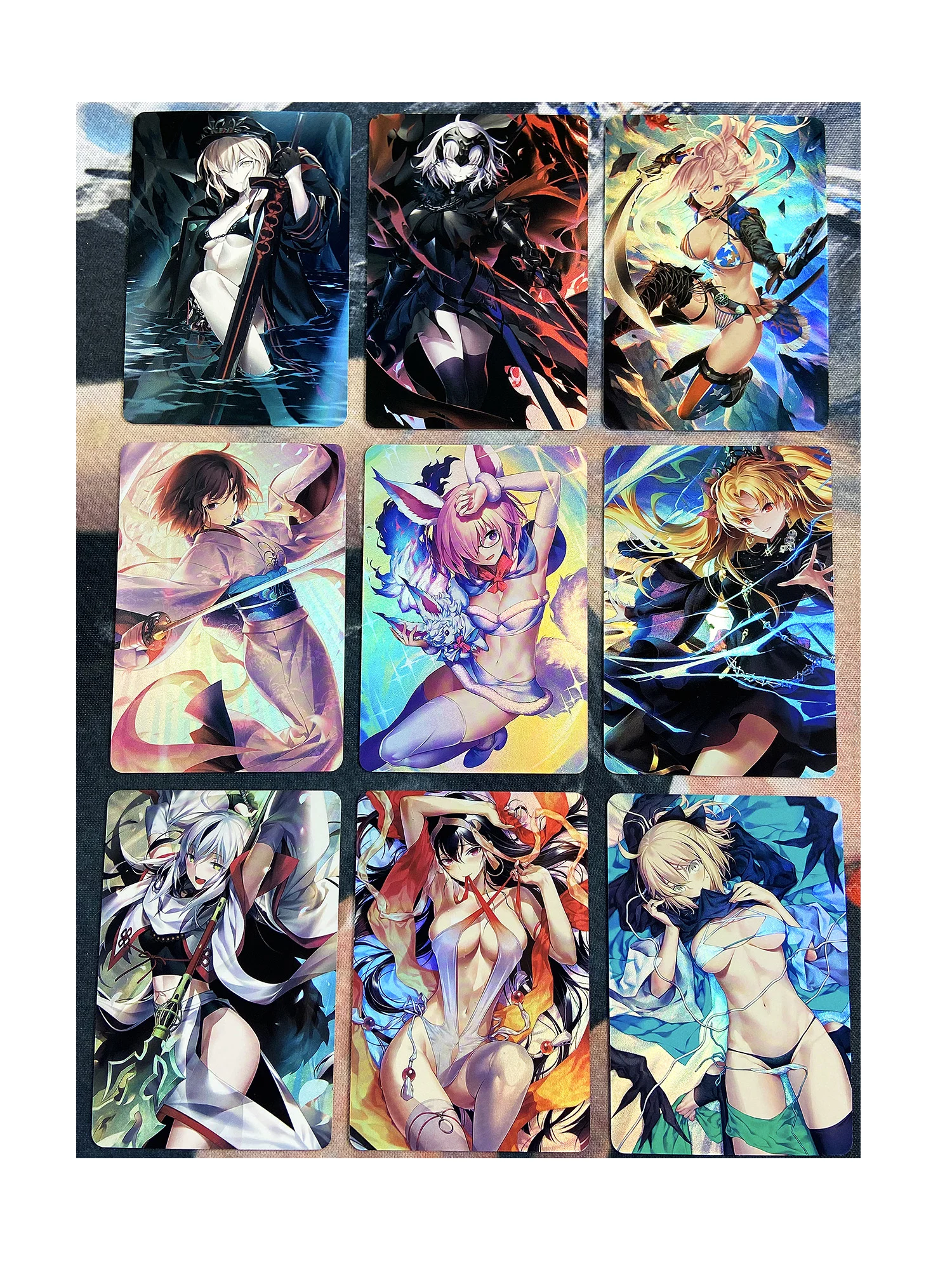 

9pcs/set ACG Beauty Fgo Fate/Grand Order Doujin No.1 Refraction Sexy Girls Hobby Collectibles Game Anime Collection Cards