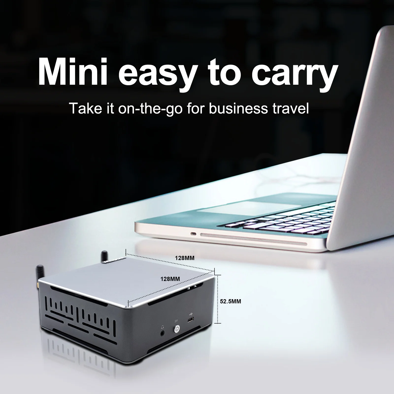 Hystou – Mini PC de jeu AMD Ryzen 7 3700u, ordinateur de bureau, Radeon RX Vega 10, graphique PCWin11, HDMI, DP, type-c, NVME, SSD, bluetooth, WiFi