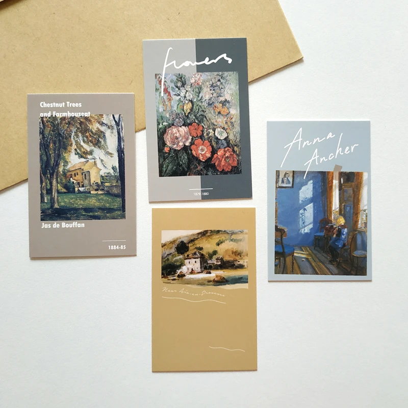 28 Sheets/Set Between Light and Shadow Lomo Card Van Gogh Vintage Oil Painting Mini Postcards Message Card