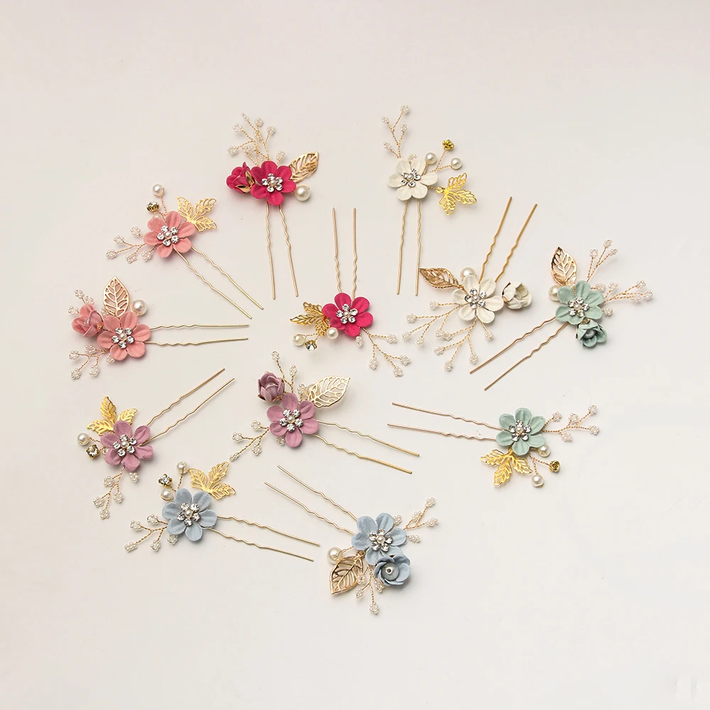 Image 3: Peignes à cheveux en alliage de zinc, couronne de cristal de luxe, belles pinces pour patients de mariage romantiques, diadème de feuilles, bijoux fins, cadeaux d'épingles à cheveux