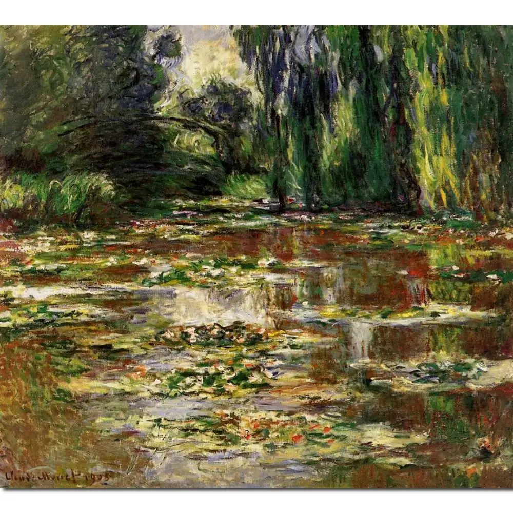 

High Quality Claude Monet Oil Painting Japanese Bridge Water Lilies Impressionism Landscape Hand Painted Canvas Art Wall Decor