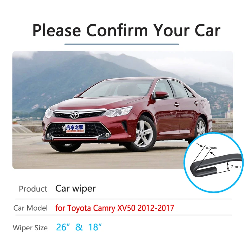 Front Window Windshield Windscreen for Toyota Camry 50 XV50 2012~2017 Accessories 2016 2015 2014 2013 XV 50 Car Wiper Blade Good