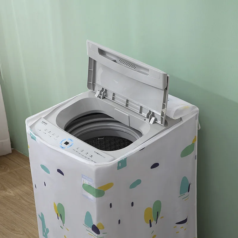 Top/Front Road Printing PEVA Sunscreen Dust Proof Cover Washing Machine Cover Waterproof Case Washing machine cover Protectiver