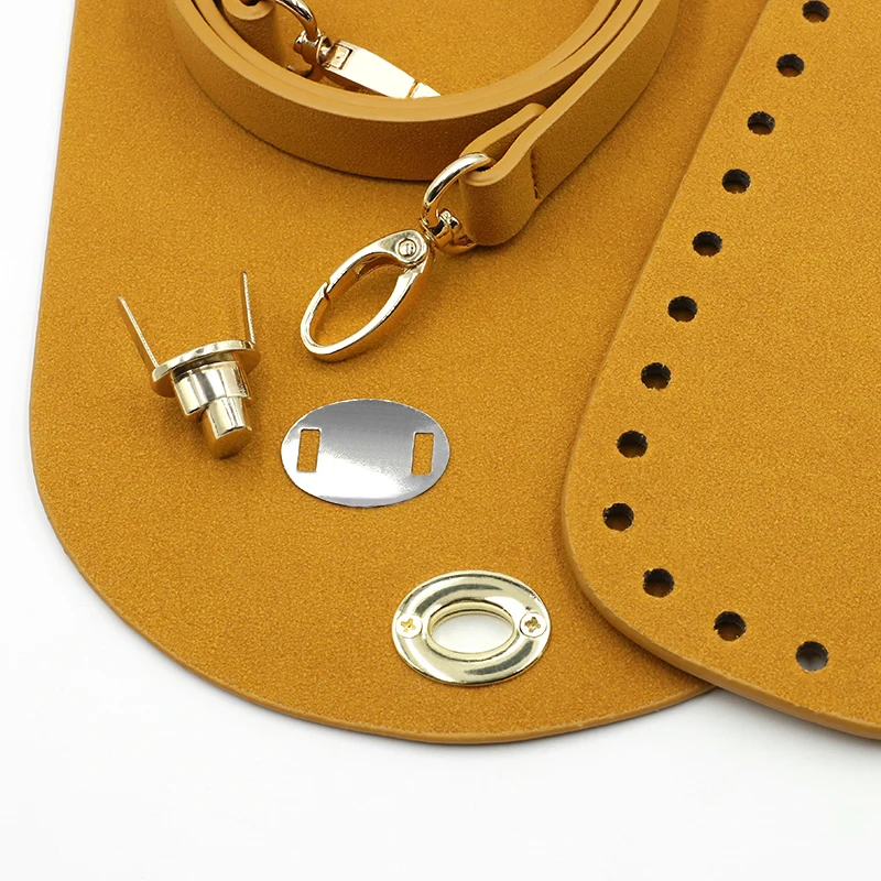 1Set Handmade Handbag Bag Set Leather Bag Bottoms With Hardware Package Accessories HandBag Shloulder Straps DIY Women Backpack