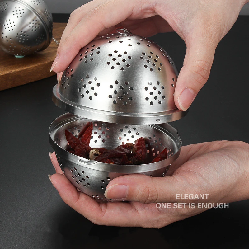 Stainless Steel Tea Leaf Infuser Strainer Spice Mesh Sieve for Brewing Teapot Tea Filter Seasoning Ball Kitchen Accessories