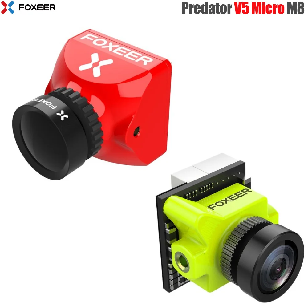 

Foxeer Predator Micro V5 Camera 16:9/4:3 PAL/NTSC switchable 1.7mm lens 4ms Latency Super WDR FPV Camera M8 for FPV RC Drone