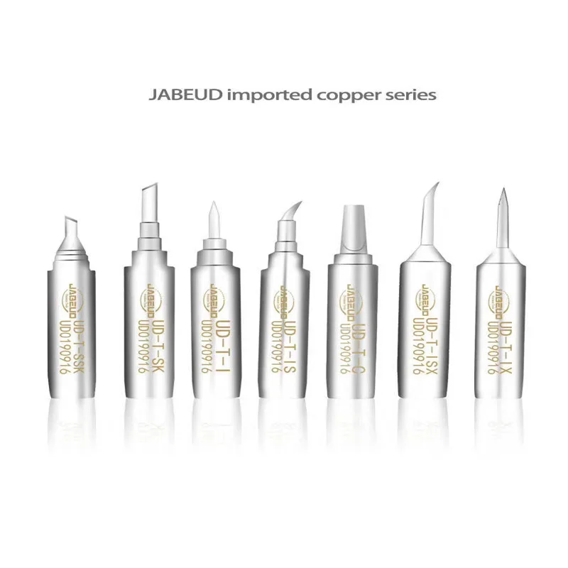 JABEUD Imported Copper Soldering Iron Tip Constant-temperature UD-T Solder Tips Welding Tip 936/937 Soldering Station Tool Kit