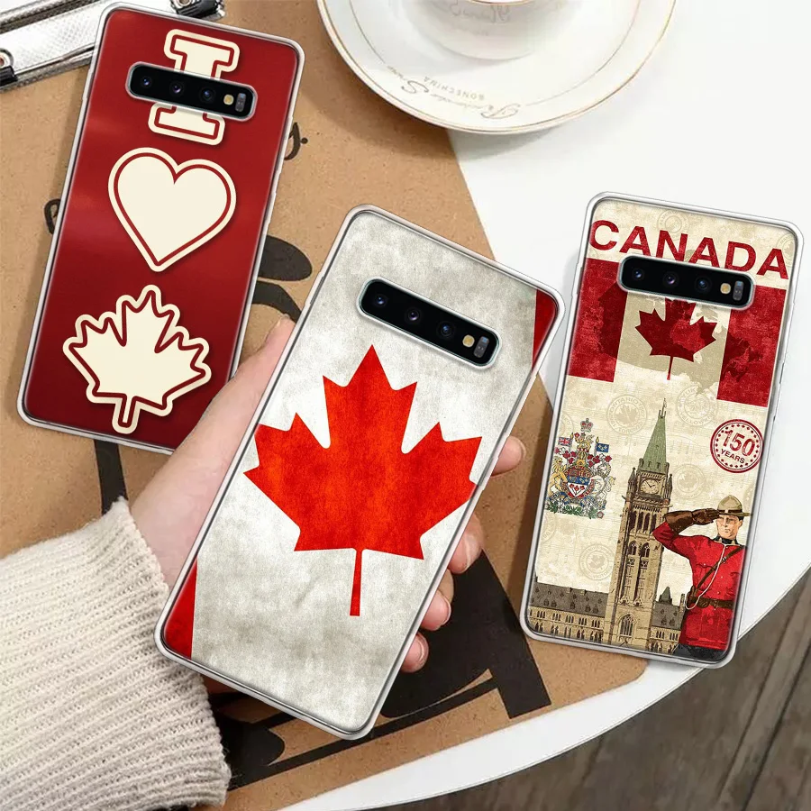 Canada Maple Leaf Flag Silicon Call Phone Case For Samsung Galaxy S23 S24 Ultra S21 S20 FE S22 S10 Plus S10E S9 S8 + Cover Funda