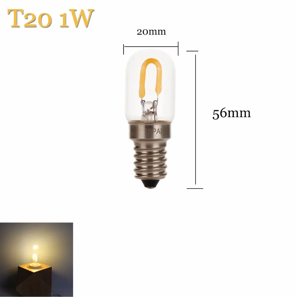 E14 T20 Glass Bulb 3W 4W 6W Vintage Retro Filament Edison LED Bulb 220V Antique LED Filament Bulb Lamp Ampoule Home Decoration