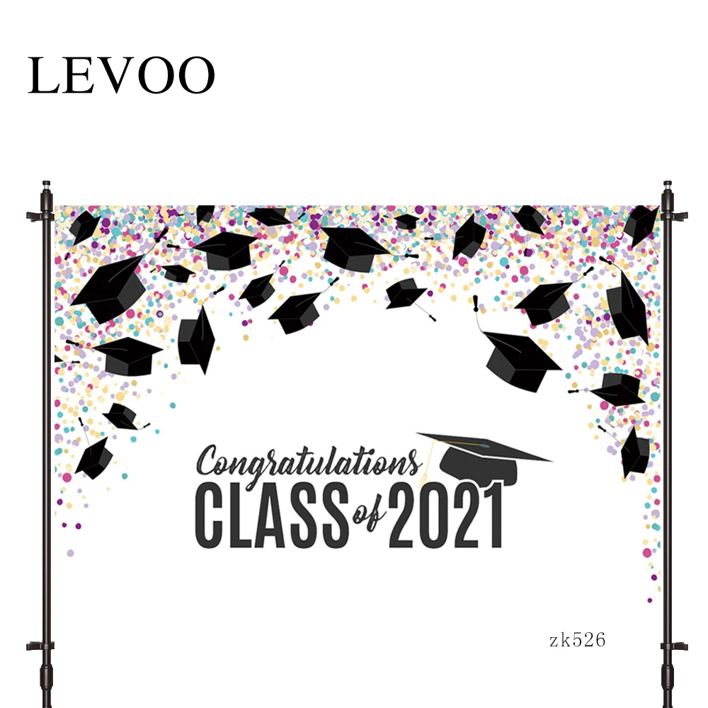 LEVOO photographic background Colorful spots class of 2021 Graduation party photocall photobooth decor studio custom shoot prop